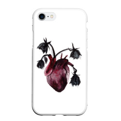 Чехол для iPhone 7/8 матовый Увядшее сердце: поникнувшие розы