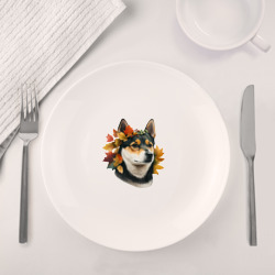 Набор: тарелка + кружка Осень: сиба-ину - фото 2