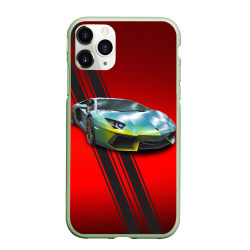 Чехол для iPhone 11 Pro матовый с принтом Итальянский суперкар Lamborghini Reventon, вид спереди #2
