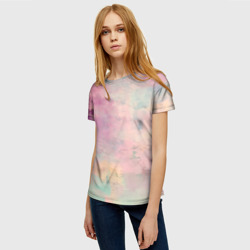 Женская футболка 3D Живопись из разных красок - фото 2