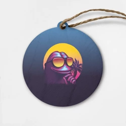 Деревянная игрушка круг Пепе в ретровейве