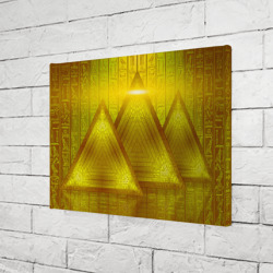 Холст прямоугольный Золотые пирамиды и треугольники - фото 2