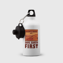 Бутылка спортивная Occupy mars but save earth first - фото 2