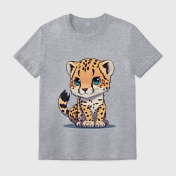 Мужская футболка хлопок Милый малыш гепард