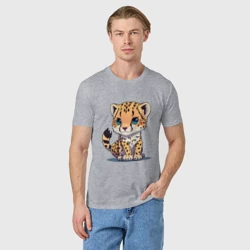 Мужская футболка хлопок Милый малыш гепард - фото 2