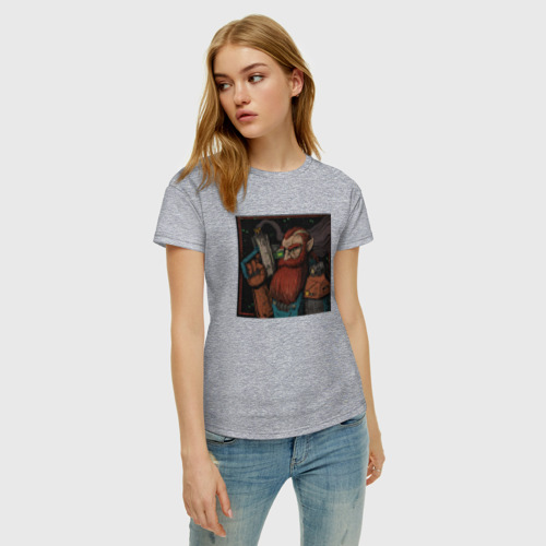 Женская футболка хлопок с принтом Scout - Deep Rock Galactic, фото на моделе #1