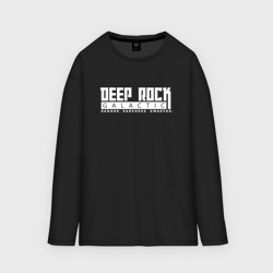 Мужской лонгслив oversize хлопок Deep Rock Galactic logotype