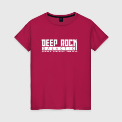 Женская футболка хлопок Deep Rock Galactic logotype