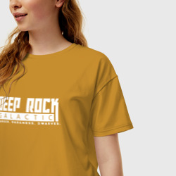 Женская футболка хлопок Oversize Deep Rock Galactic logotype - фото 2