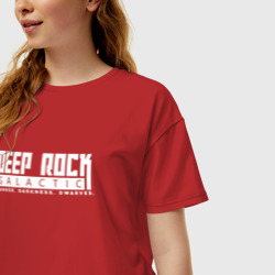 Женская футболка хлопок Oversize Deep Rock Galactic logotype - фото 2