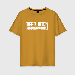 Женская футболка хлопок Oversize Deep Rock Galactic logotype