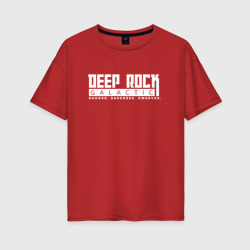 Женская футболка хлопок Oversize Deep Rock Galactic logotype