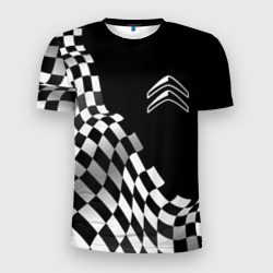 Мужская футболка 3D Slim Citroen racing flag