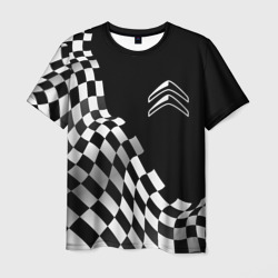 Мужская футболка 3D Citroen racing flag