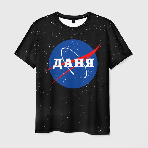 Мужская футболка 3D Даня НАСА космос, цвет 3D печать