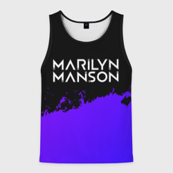 Мужская майка 3D Marilyn Manson purple grunge