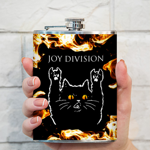 Фляга Joy Division рок кот и огонь - фото 3
