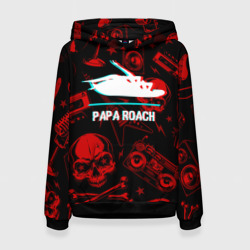 Женская толстовка 3D Papa Roach rock glitch
