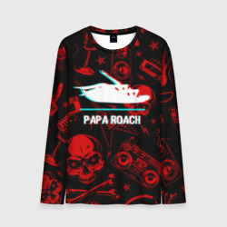 Мужской лонгслив 3D Papa Roach rock glitch
