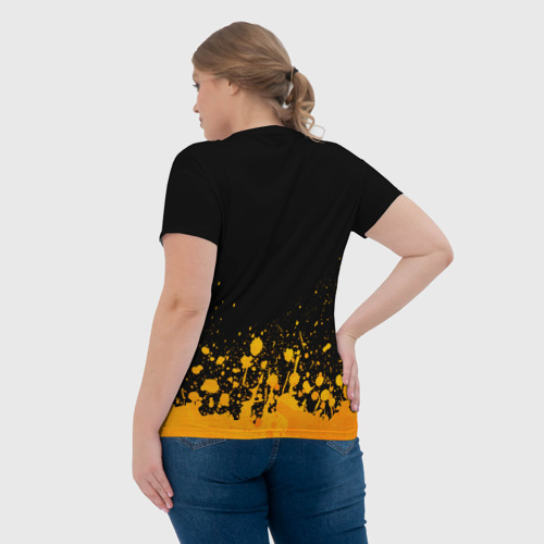Женская футболка 3D Depeche Mode - gold gradient: символ сверху, цвет 3D печать - фото 7