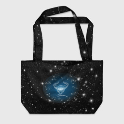 Пляжная сумка 3D Телец знак зодиака на звездном небе