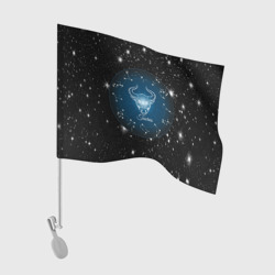 Флаг для автомобиля Телец знак зодиака на звездном небе