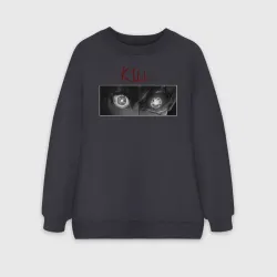 Женский свитшот oversize без начеса хлопок BlueLock