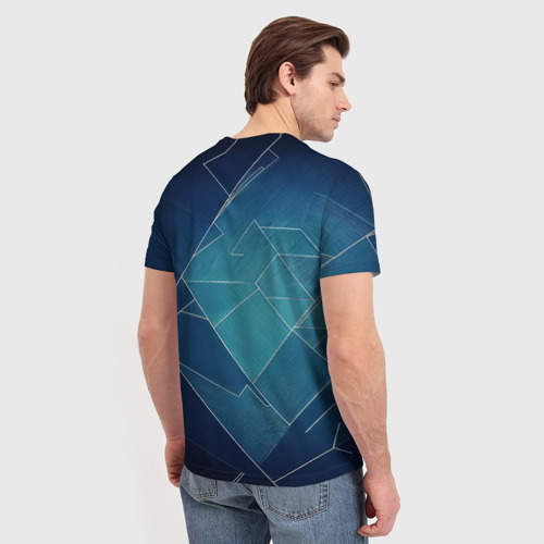 Мужская футболка 3D Геометрическая бесконечность, цвет 3D печать - фото 4