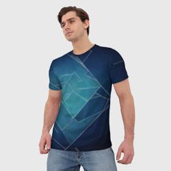 Мужская футболка 3D Геометрическая бесконечность - фото 2