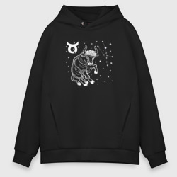 Мужское худи Oversize хлопок Бык Taurus телец по зодиаку