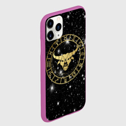 Чехол для iPhone 11 Pro матовый Телец золотой на звездном небе - фото 2