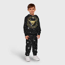 Детский костюм с толстовкой 3D Телец золотой на звездном небе - фото 2