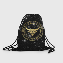 Рюкзак-мешок 3D Телец золотой на звездном небе