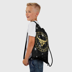 Рюкзак-мешок 3D Телец золотой на звездном небе - фото 2