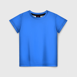 Детская футболка 3D Однотонный неоновый синий цвет