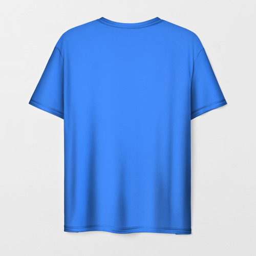 Мужская футболка 3D Однотонный неоновый синий цвет, цвет 3D печать - фото 2