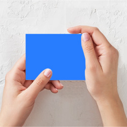 Поздравительная открытка Однотонный неоновый синий цвет - фото 2