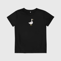 Детская футболка хлопок Опасный гусь с ножом