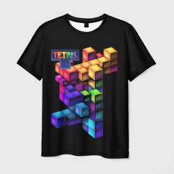 Мужская футболка 3D Tetris game