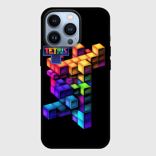 Чехол для iPhone 13 Pro Tetris game, цвет черный