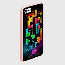 Чехол для iPhone 5/5S матовый Абстрактный Тетрис - фото 2