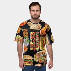 Мужская футболка oversize 3D Гастрономический оргазм - фото 2