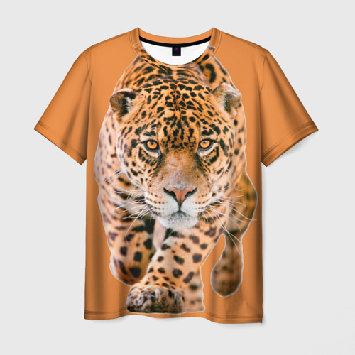 Мужская футболка 3D Ягуар на охоте, цвет 3D печать