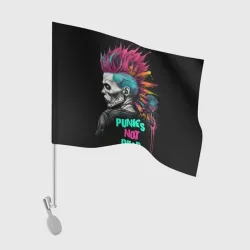 Флаг для автомобиля Punks not  dead