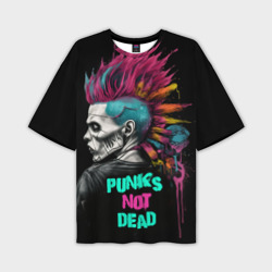 Мужская футболка oversize 3D Punks not  dead