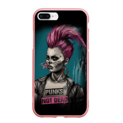 Чехол для iPhone 7Plus/8 Plus матовый Punks no dead    girl