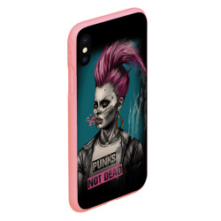 Чехол для iPhone XS Max матовый Punks no dead    girl - фото 2