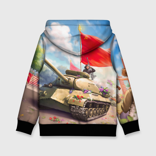 Детская толстовка 3D Русский танк, цвет черный - фото 2