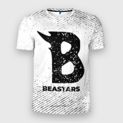 Мужская футболка 3D Slim Beastars с потертостями на светлом фоне
