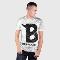 Мужская футболка 3D Slim Beastars с потертостями на светлом фоне - фото 2
